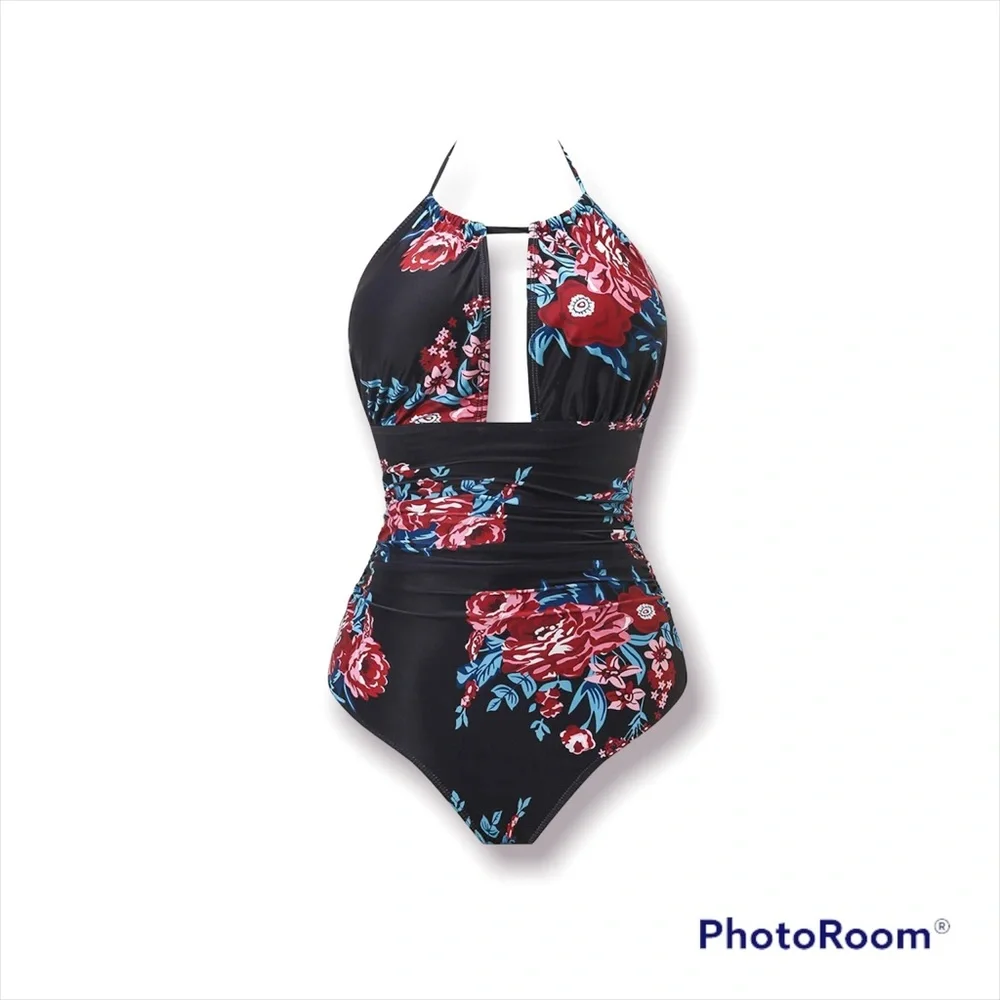 Women’s one piece floral swimsuit